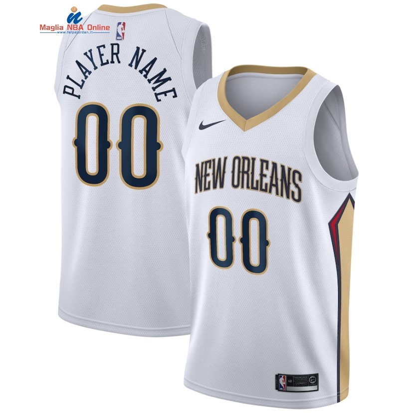 Maglia NBA New Orleans Pelicans #00 Personalizzate Bianco Association 2019-20 Acquista