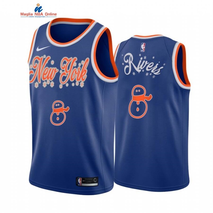 Maglia NBA New York Knicks 2020 Natale #8 Austin Rivers Blu Acquista