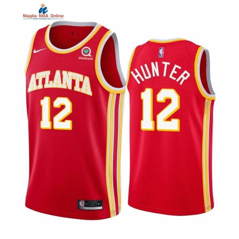 Maglia NBA Nike Atlanta Hawks #12 De'andre Hunter Rosso Icon 2020-21 Acquista