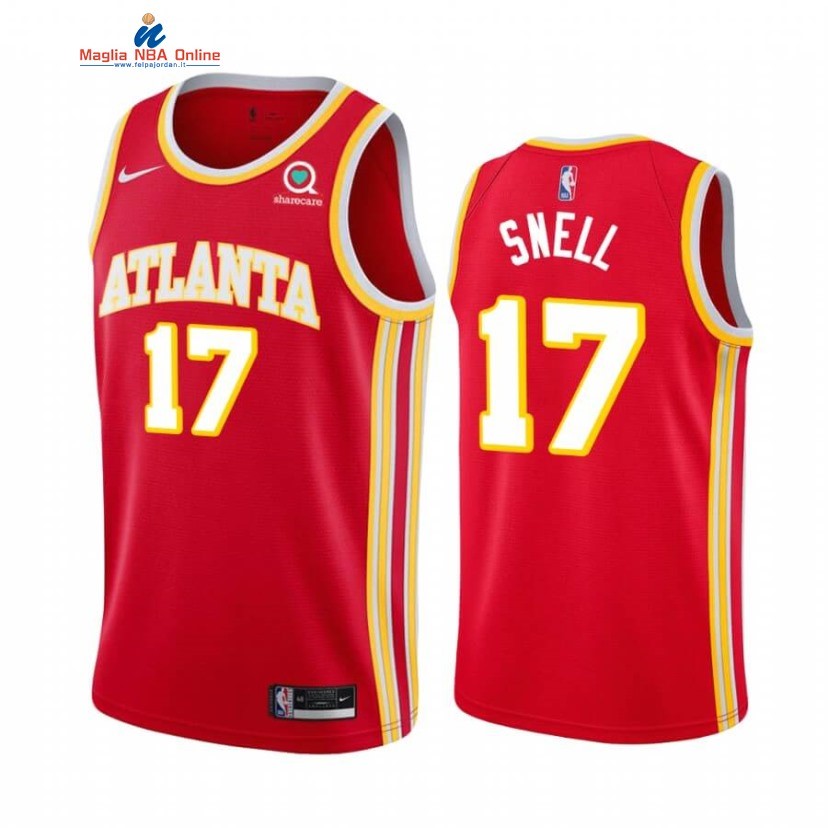 Maglia NBA Nike Atlanta Hawks #17 Tony Snell Rosso Icon 2020-21 Acquista
