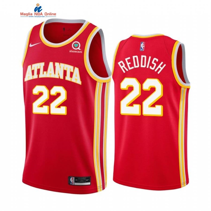 Maglia NBA Nike Atlanta Hawks #22 Cam Reddish Rosso Icon 2020-21 Acquista