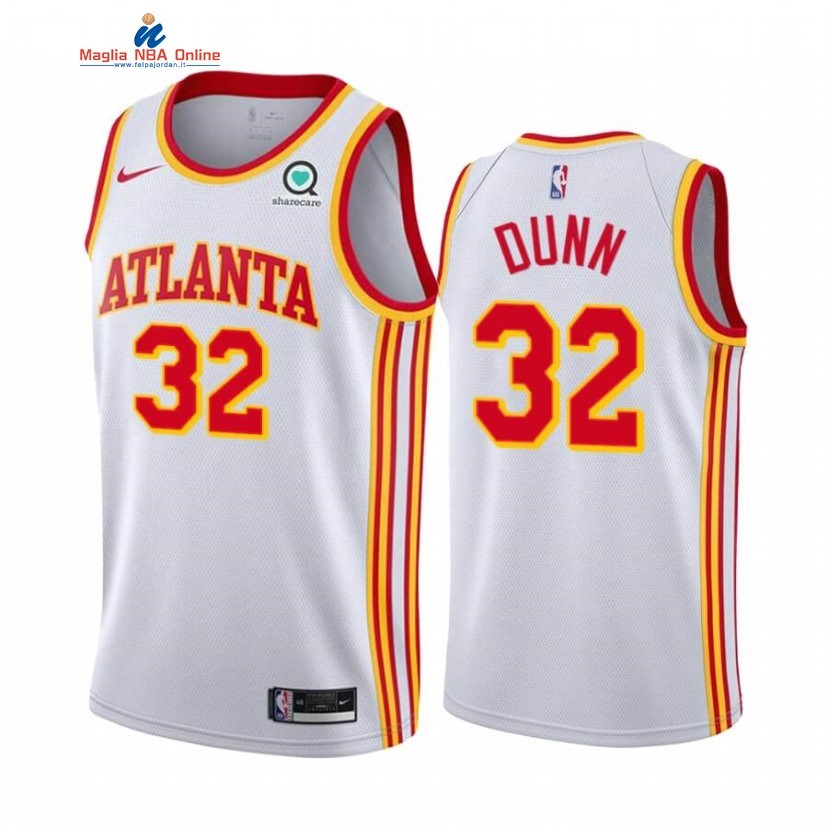 Maglia NBA Nike Atlanta Hawks #32 Kris Dunn Bianco Association 2020-21 Acquista