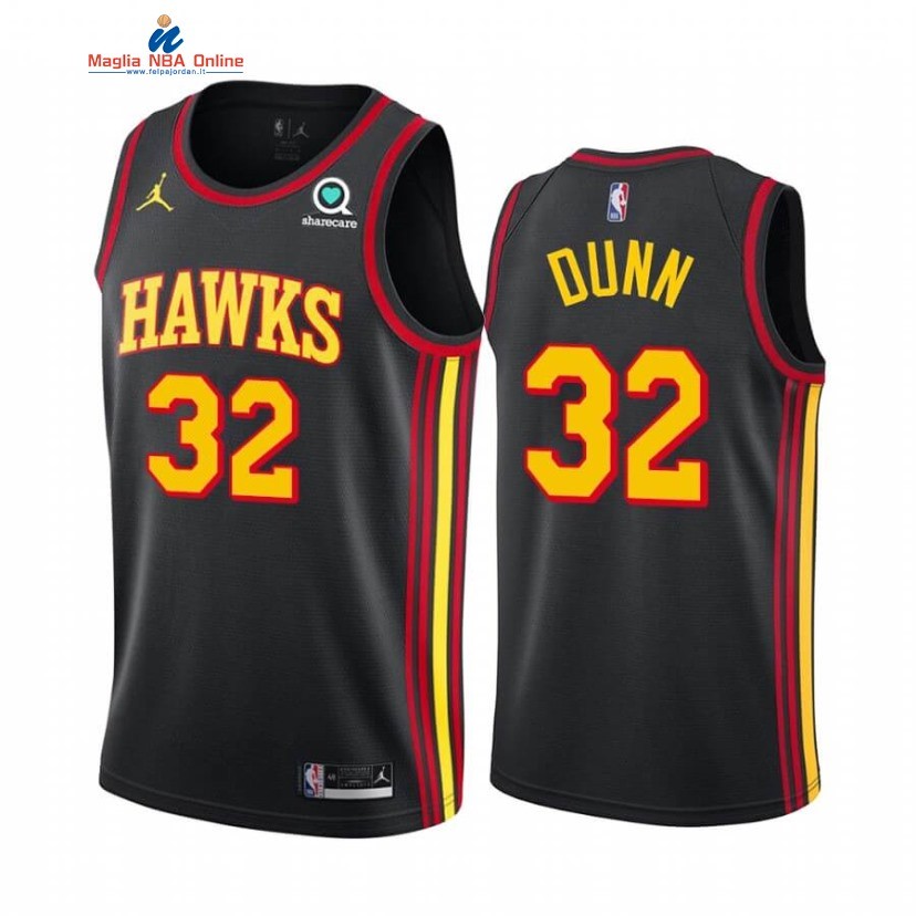 Maglia NBA Nike Atlanta Hawks #32 Kris Dunn Nero Statement 2020-21 Acquista