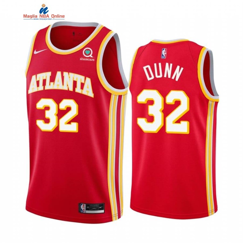 Maglia NBA Nike Atlanta Hawks #32 Kris Dunn Rosso Icon 2020-21 Acquista