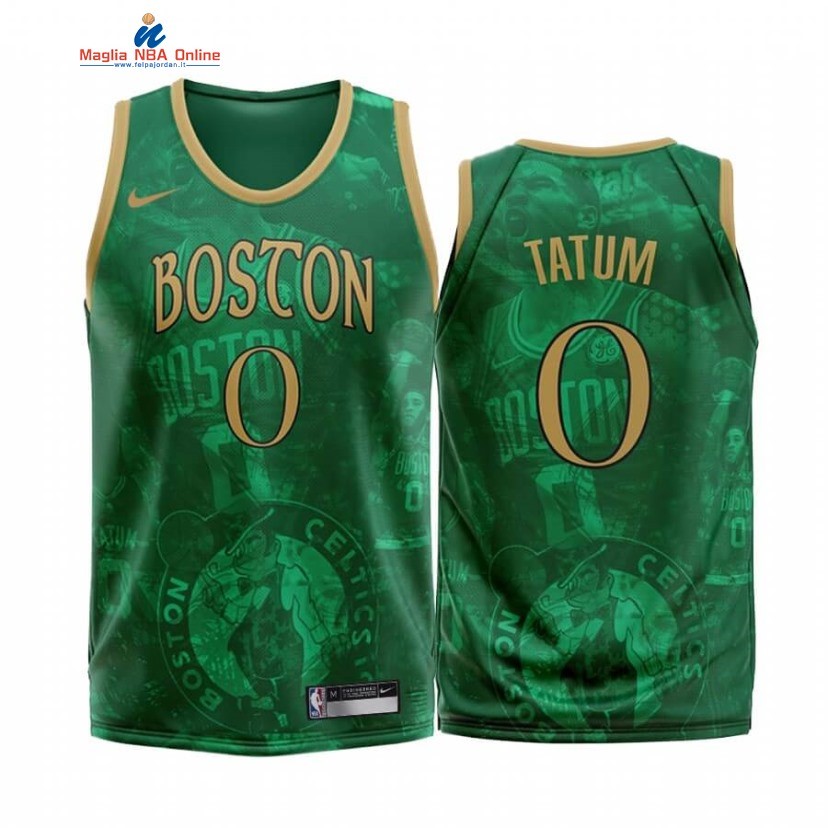 Maglia NBA Nike Boston Celtics #0 Jayson Tatum Verde 2020 Acquista