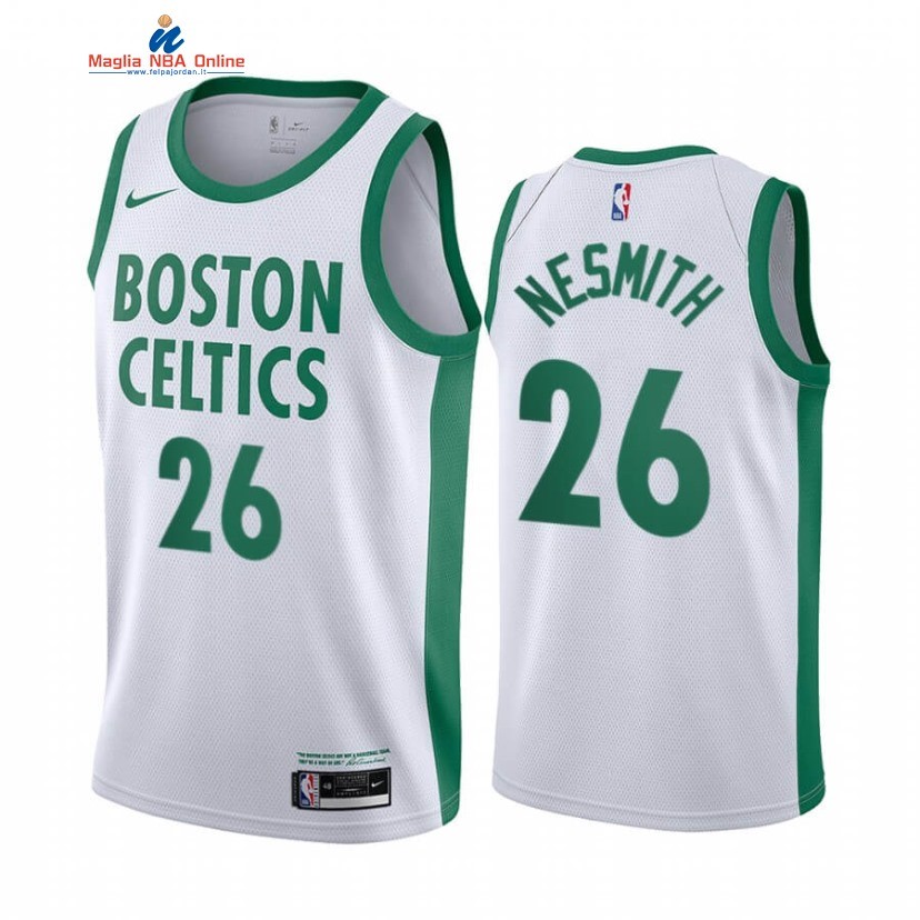 Maglia NBA Nike Boston Celtics #26 Aaron Nesmith Nike Bianco Città 2020-21 Acquista