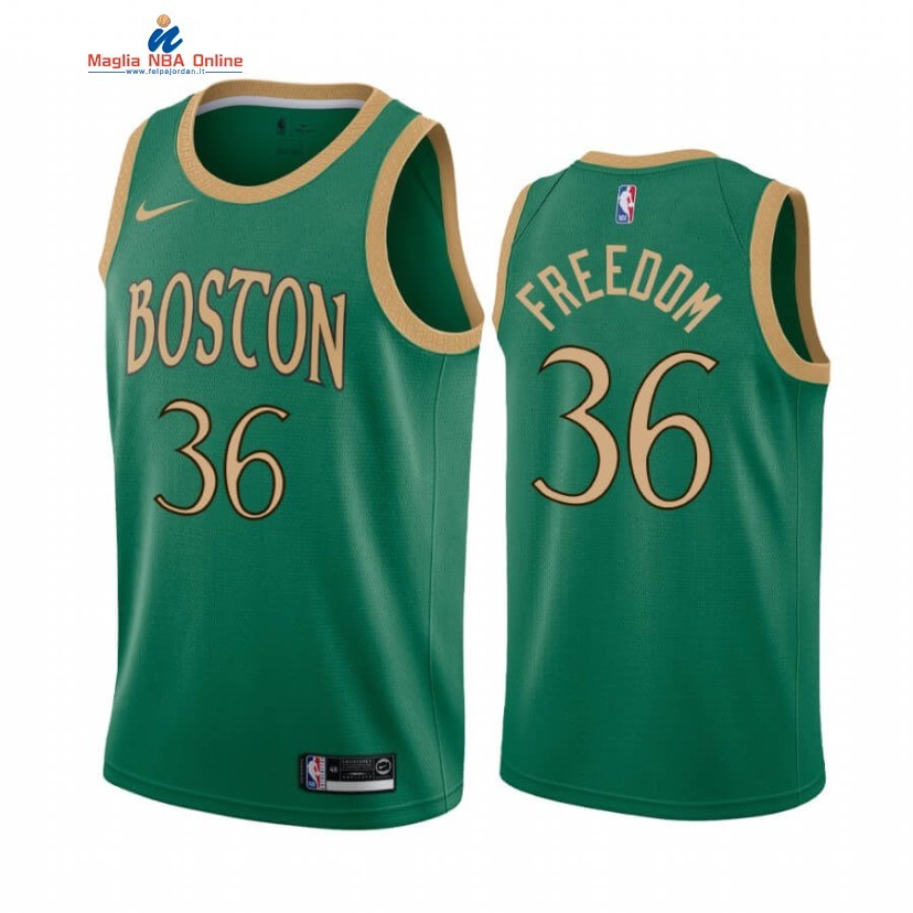 Maglia NBA Nike Boston Celtics #36 Marcus Smart Nike Verde Città 2019-20 Acquista