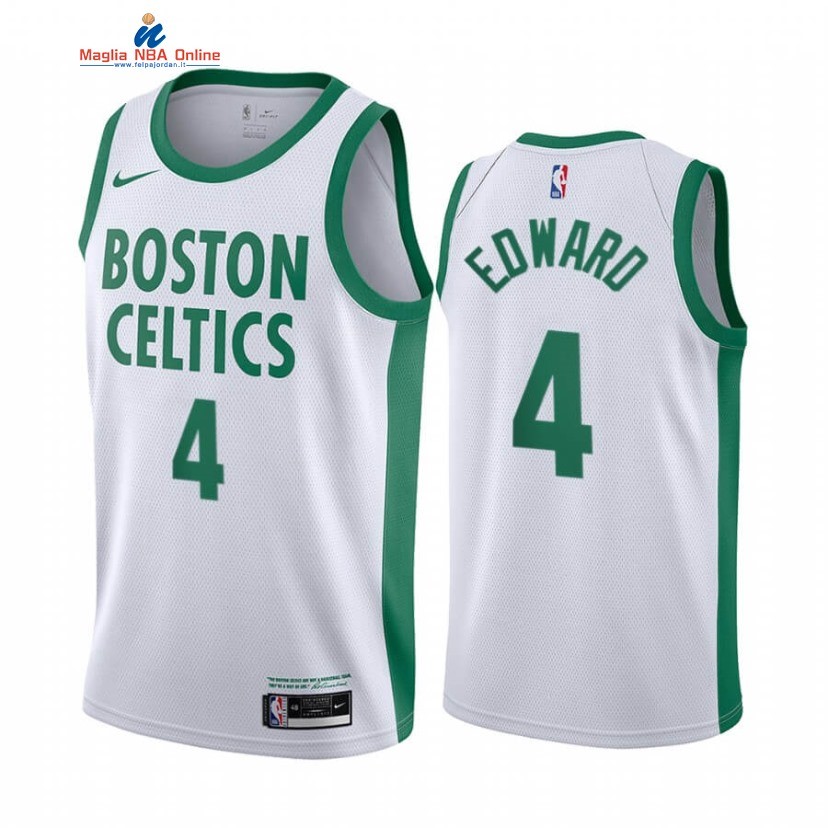Maglia NBA Nike Boston Celtics #4 Carsen Edwards Nike Bianco Città 2020-21 Acquista