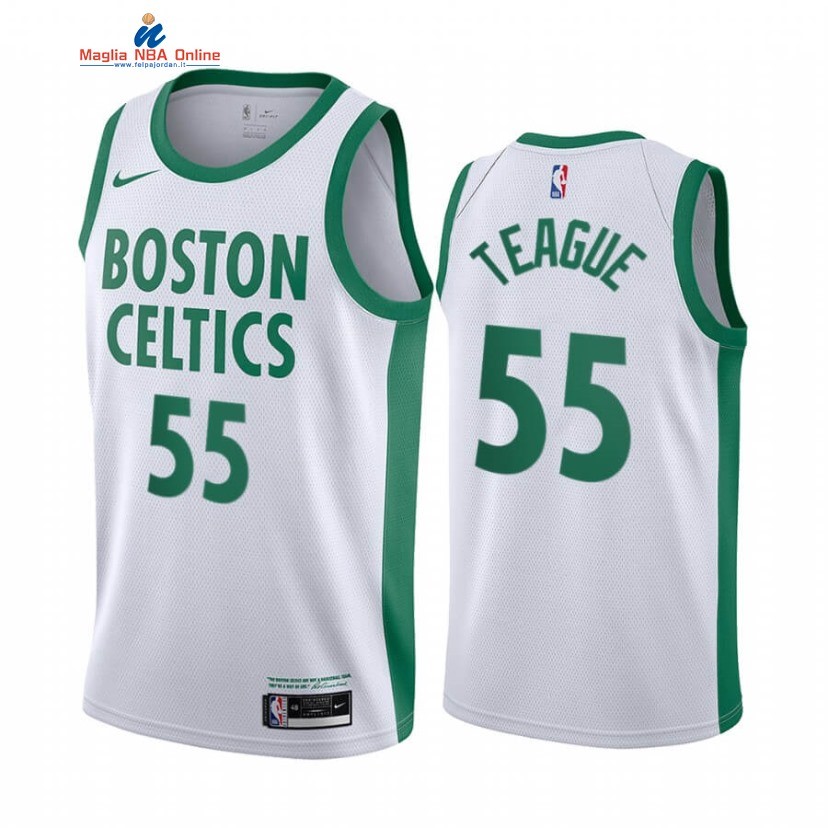 Maglia NBA Nike Boston Celtics #55 Jeff Teague Nike Bianco Città 2020-21 Acquista