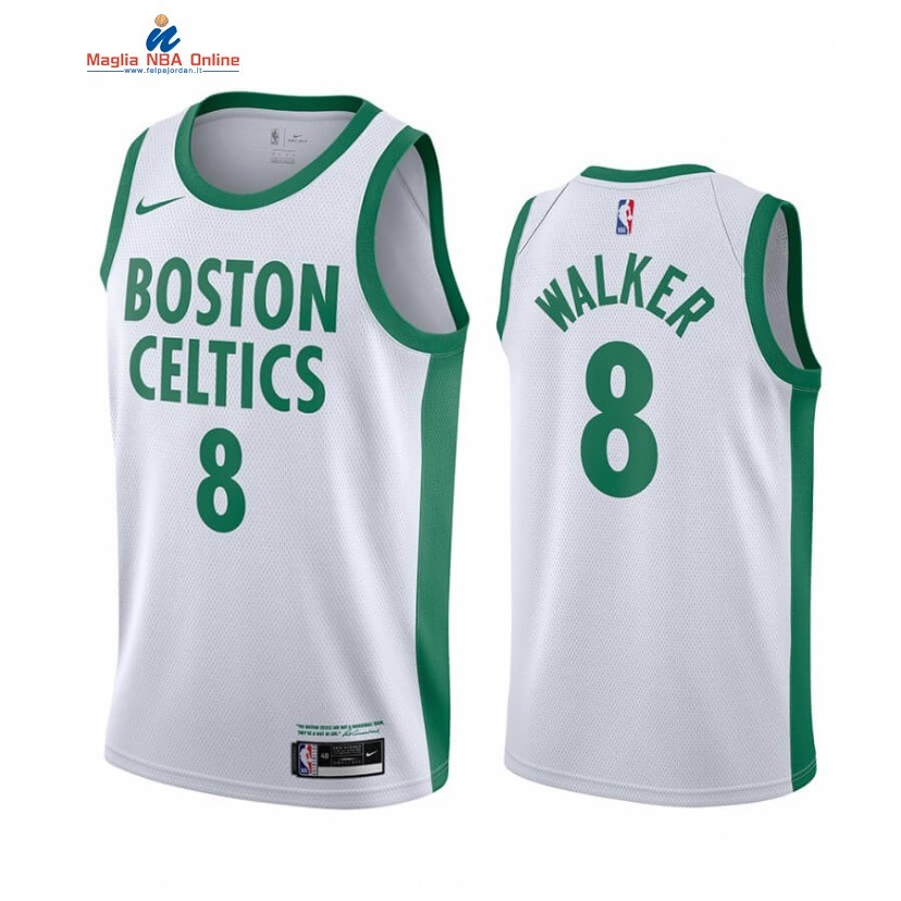 Maglia NBA Nike Boston Celtics #8 Kemba Walker Nike Bianco Città 2020-21 Acquista