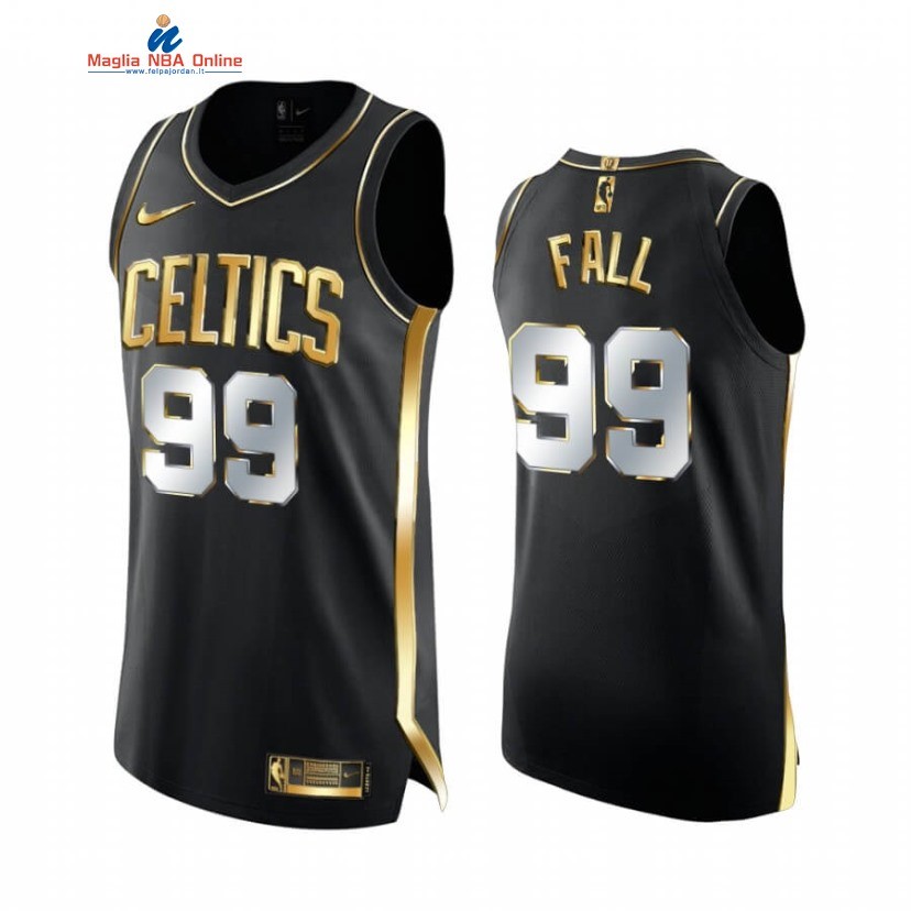 Maglia NBA Nike Boston Celtics #99 Tacko Fall Nero Oro 2020-21 Acquista