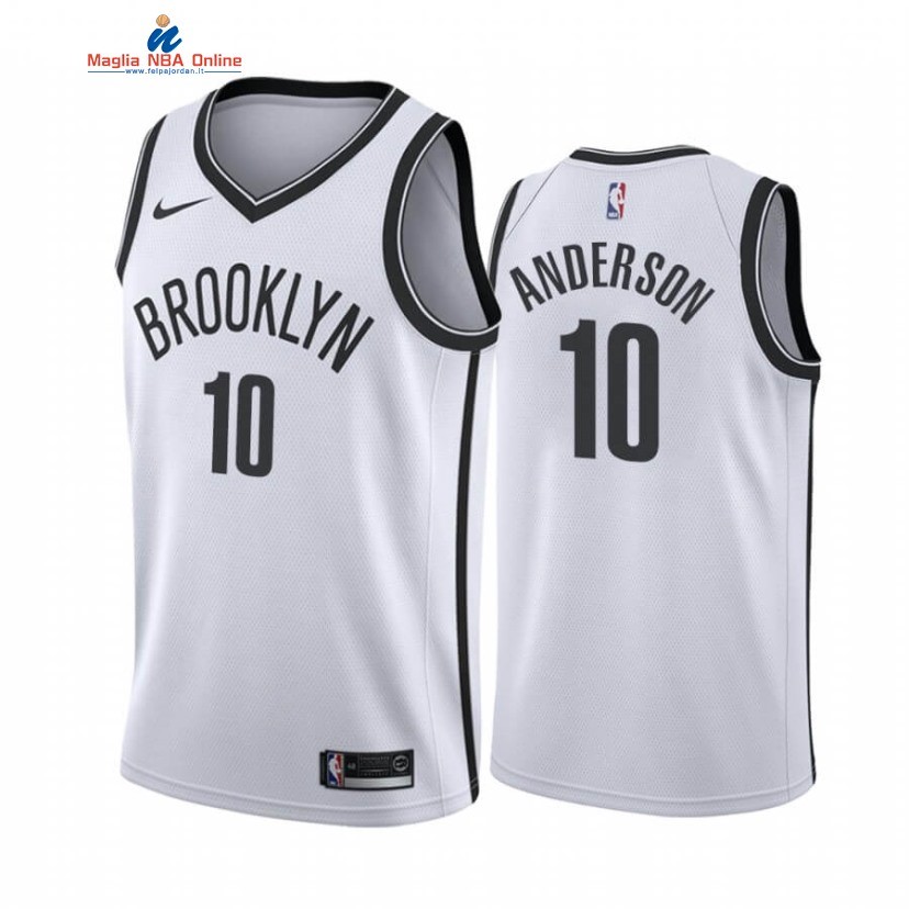Maglia NBA Nike Brooklyn Nets #10 Justin Anderson Bianco Association 2019-20 Acquista