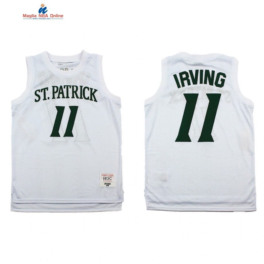 Maglia NBA Nike Brooklyn Nets #11 Kyrie Irving St. Patrick Bianco Acquista