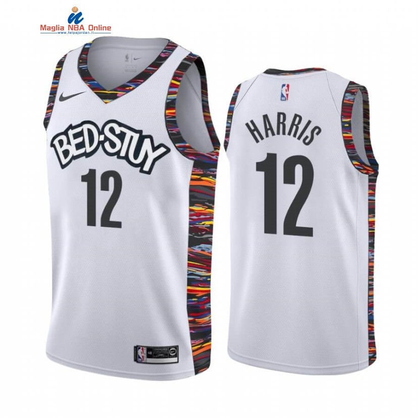 Maglia NBA Nike Brooklyn Nets #12 Joe Harris Bianco Città 2020-21 Acquista