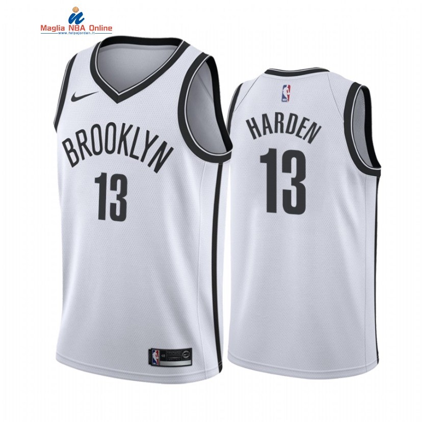 Maglia NBA Nike Brooklyn Nets #13 James Harden Bianco Association 2020 Acquista