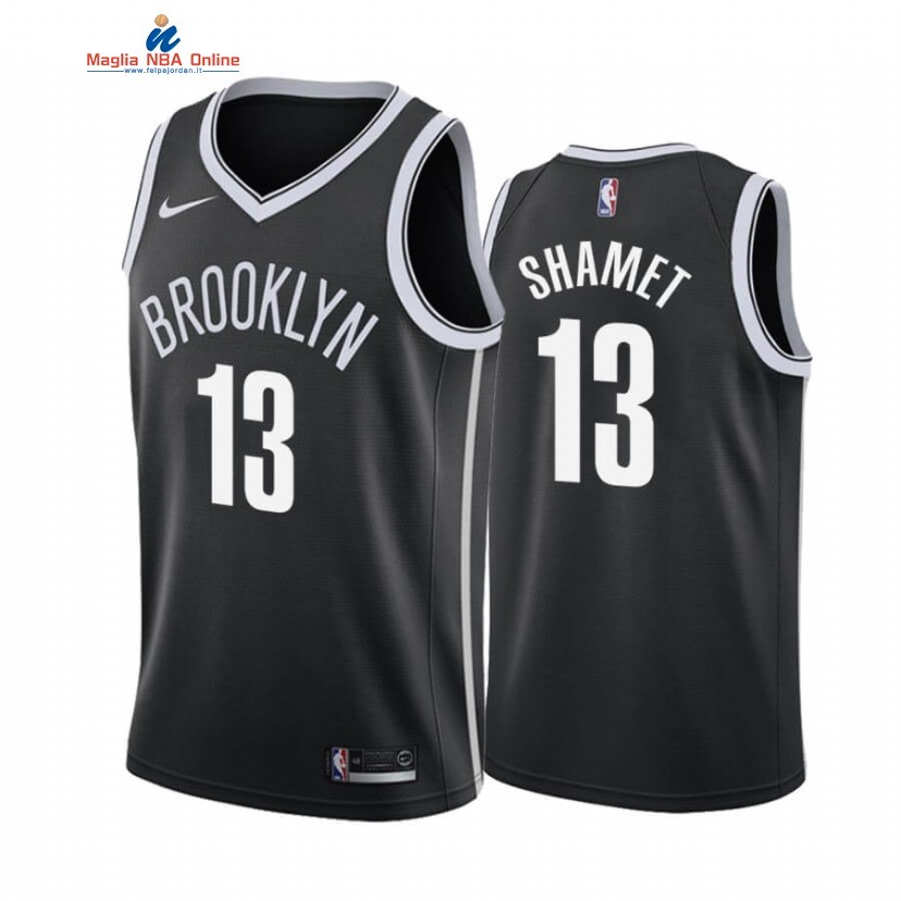 Maglia NBA Nike Brooklyn Nets #13 Landry Shamet Nero Icon 2019-20 Acquista