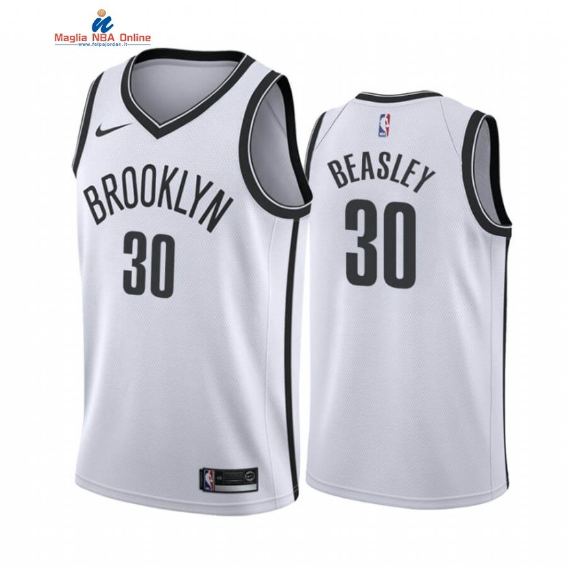 Maglia NBA Nike Brooklyn Nets #30 Michael Beasley Bianco Association 2019-20 Acquista