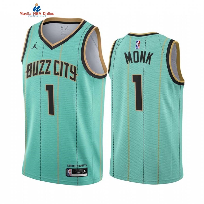 Maglia NBA Nike Charlotte Hornets #1 Malik Monk Verde Città 2020-21 Acquista