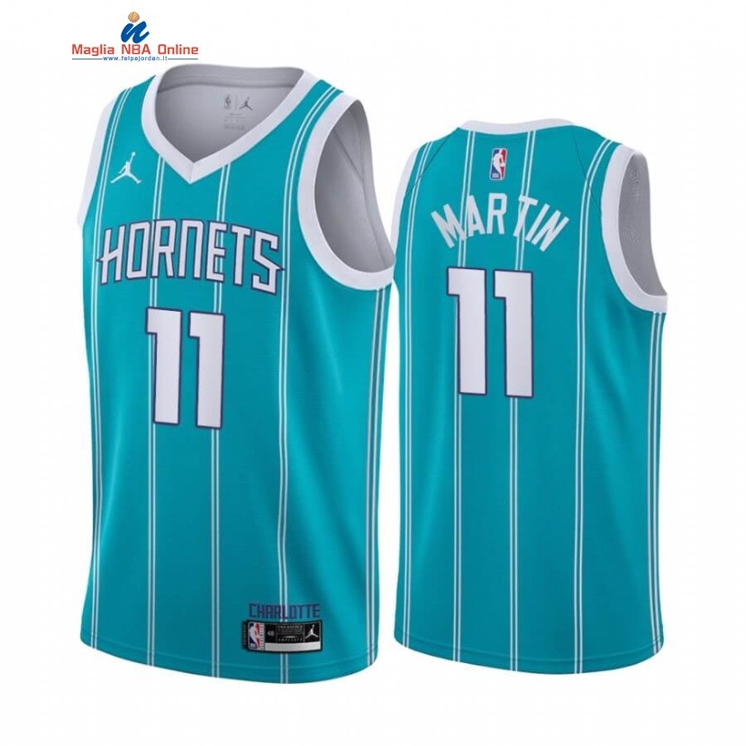 Maglia NBA Nike Charlotte Hornets #11 Cody Martin Blu Icon 2020-21 Acquista