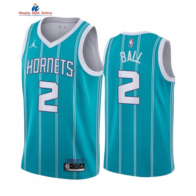 Maglia NBA Nike Charlotte Hornets #2 LaMelo Ball Blu Icon 2020-21 Acquista