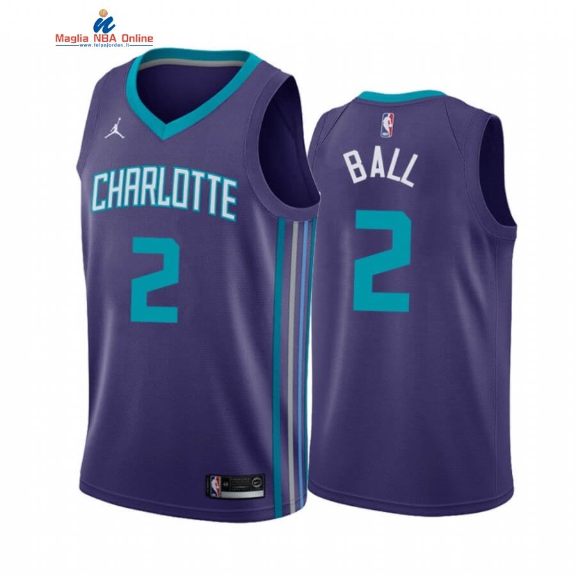 Maglia NBA Nike Charlotte Hornets #2 LaMelo Ball Porpora Statement 2020-21 Acquista