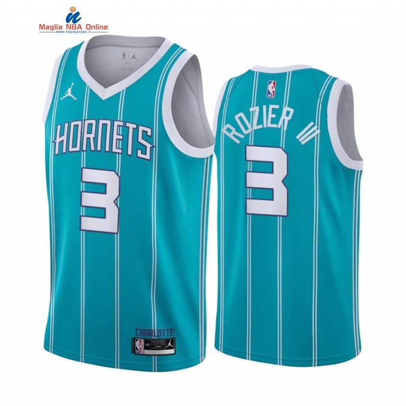 Maglia NBA Nike Charlotte Hornets #3 Terry Rozier III Blu Icon 2020-21 Acquista