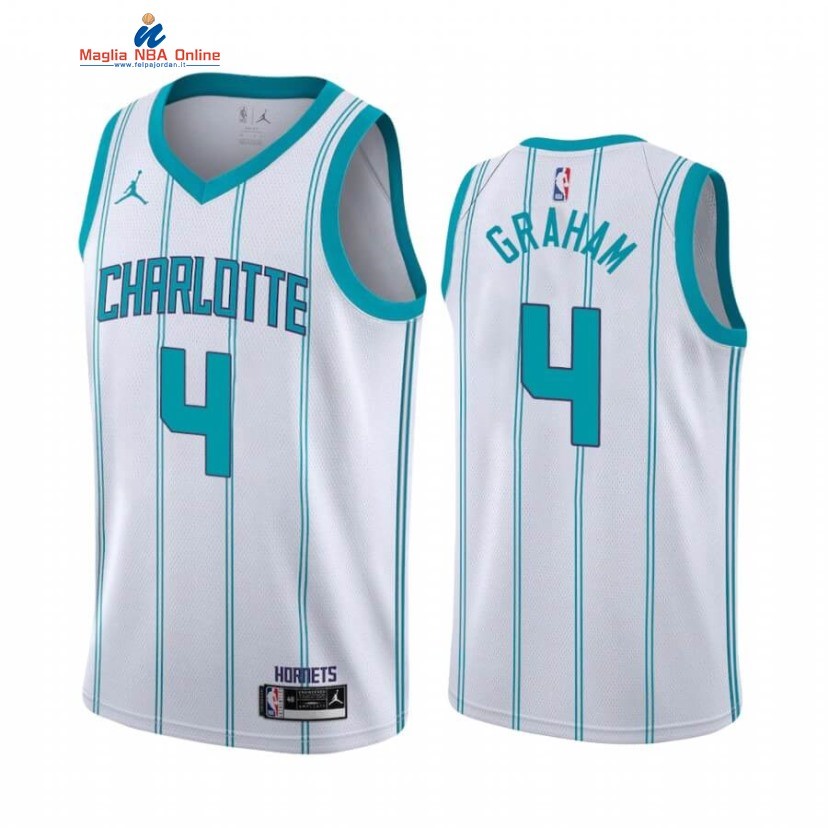 Maglia NBA Nike Charlotte Hornets #4 Devonte' Graham Bianco Association 2020-21 Acquista