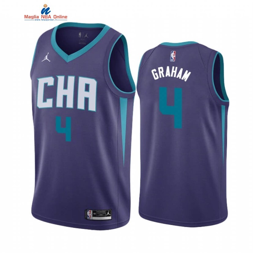 Maglia NBA Nike Charlotte Hornets #4 Devonte' Graham Porpora Statement 2019-20 Acquista
