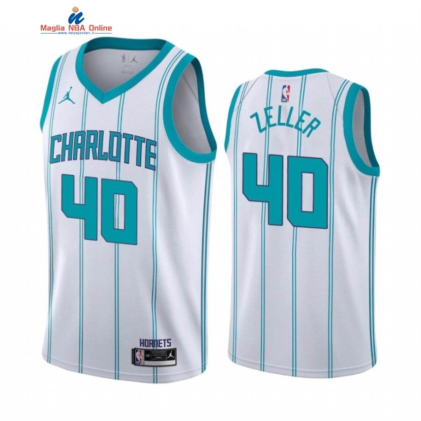 Maglia NBA Nike Charlotte Hornets #40 Cody Zeller Bianco Association 2020-21 Acquista