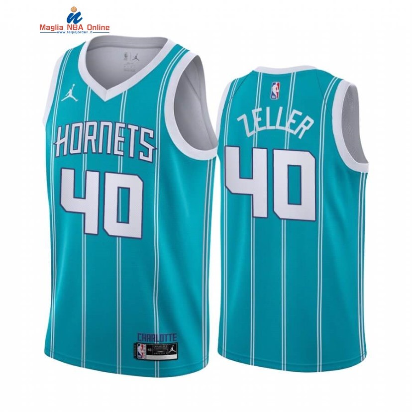Maglia NBA Nike Charlotte Hornets #40 Cody Zeller Blu Icon 2020-21 Acquista