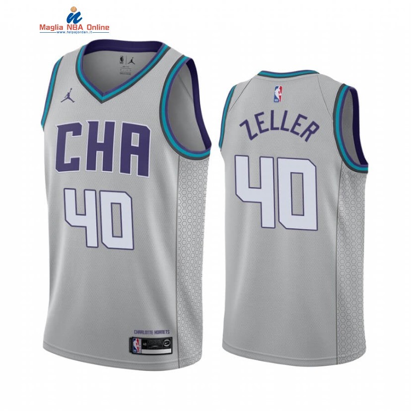 Maglia NBA Nike Charlotte Hornets #40 Cody Zeller Nero Città 2019-20 Acquista