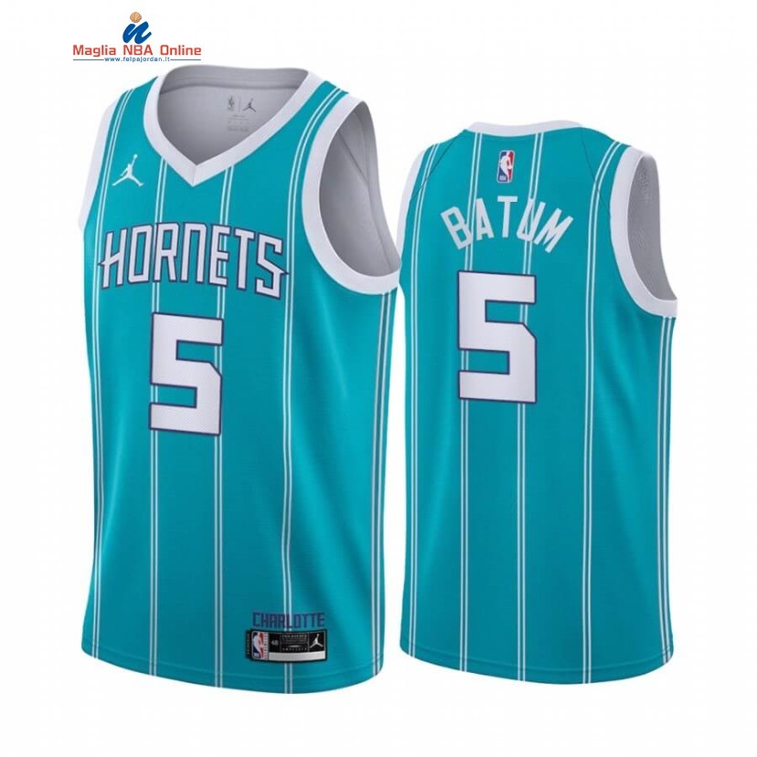 Maglia NBA Nike Charlotte Hornets #5 Nicolas Batum Blu Icon 2020-21 Acquista