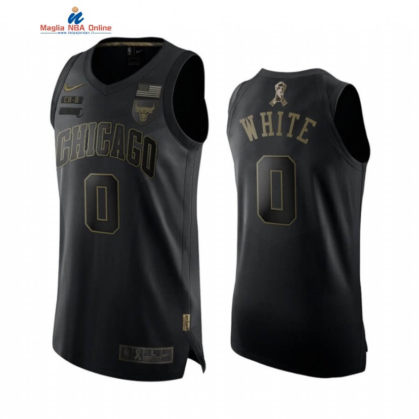 Maglia NBA Nike Chicago Bulls #0 Coby White Nero 2020-21 Acquista
