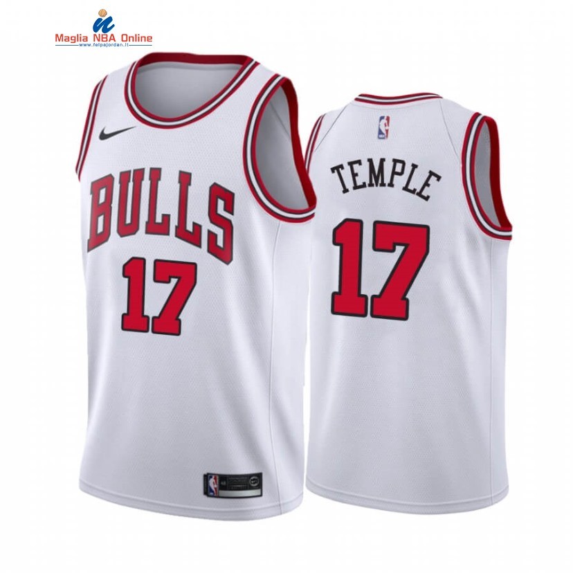 Maglia NBA Nike Chicago Bulls #17 Garrett Temple Bianco Association 2020-21 Acquista
