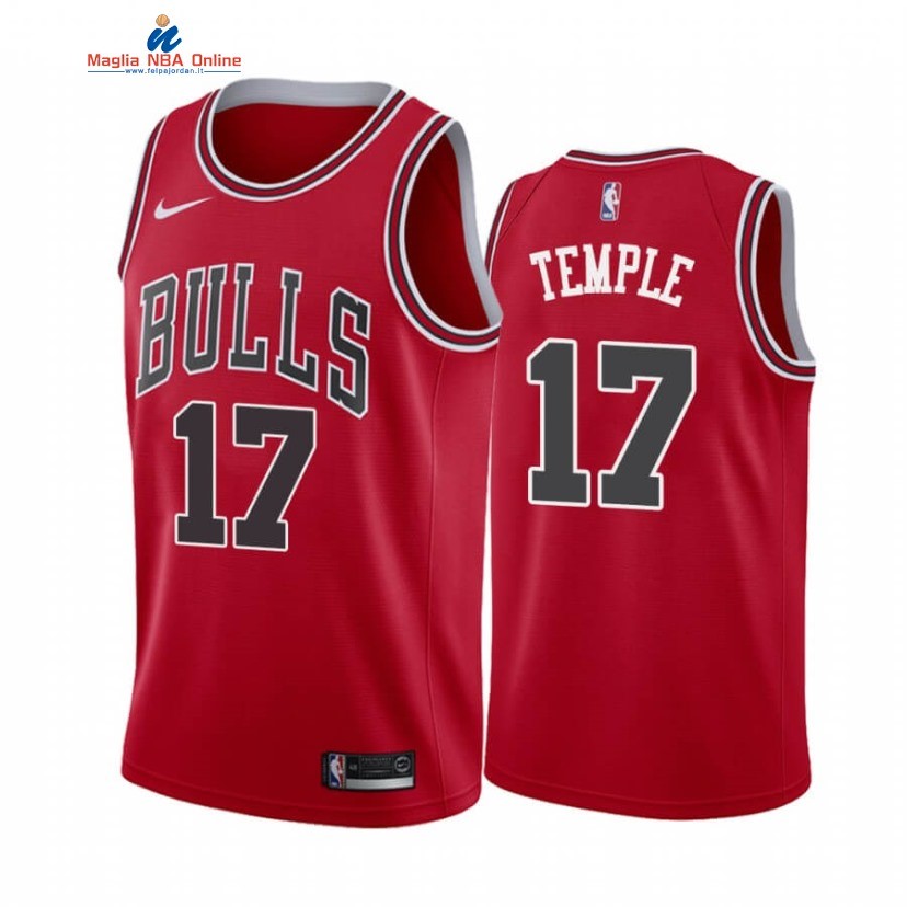 Maglia NBA Nike Chicago Bulls #17 Garrett Temple Rosso Icon 2020-21 Acquista