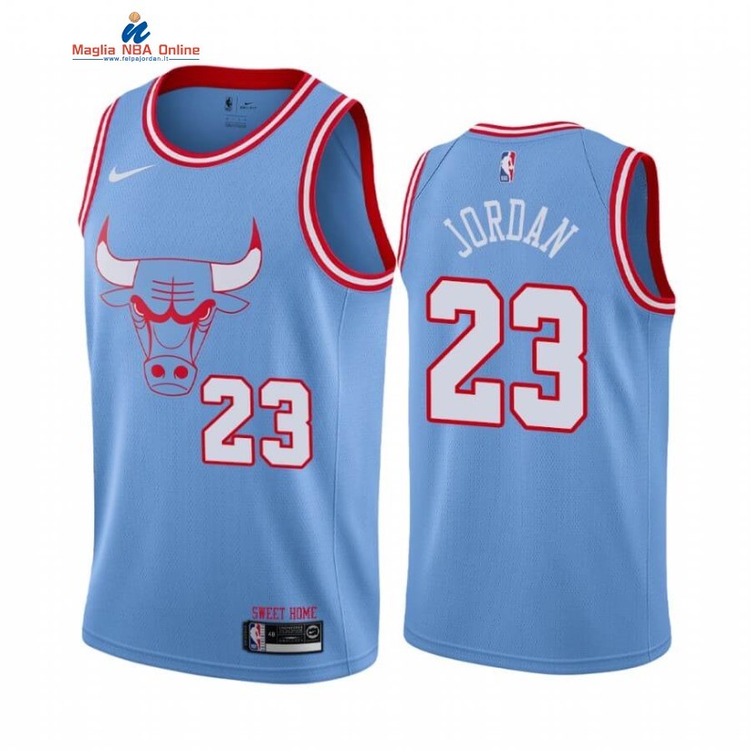 Maglia NBA Nike Chicago Bulls #23 Michael Jordan Nike Blu Città 2019-20 Acquista