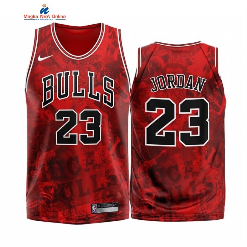 Maglia NBA Nike Chicago Bulls #23 Michael Jordan Rosso 2020 Acquista