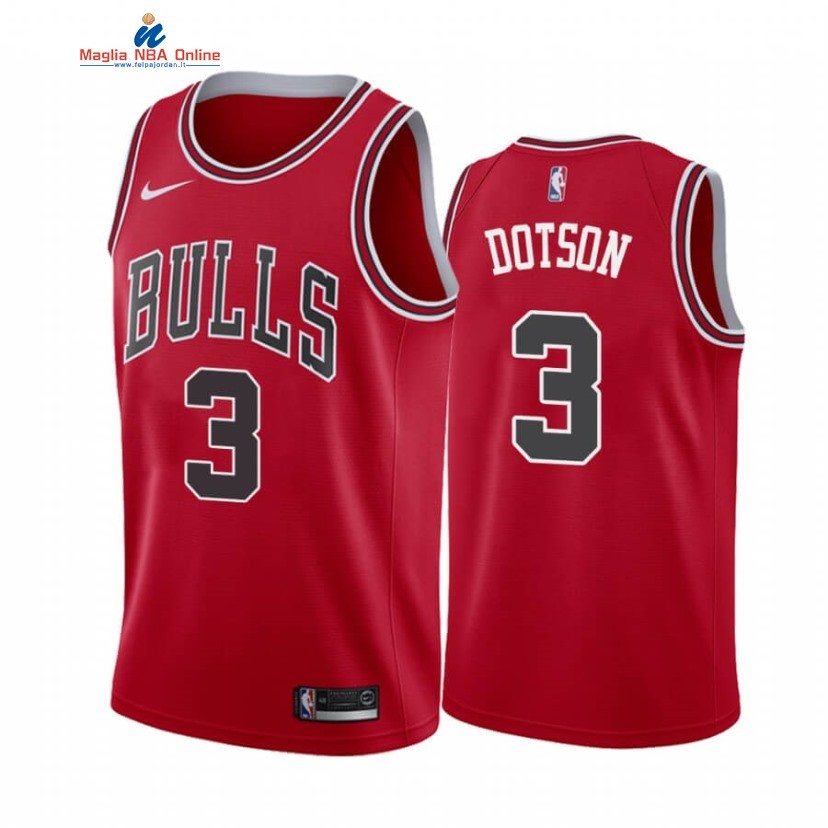 Maglia NBA Nike Chicago Bulls #3 Devon Dotson Rosso Icon 2020-21 Acquista