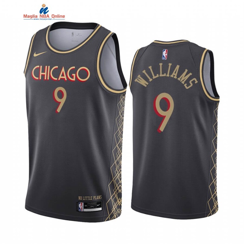 Maglia NBA Nike Chicago Bulls #9 Patrick Williams Nike Nero Città Acquista