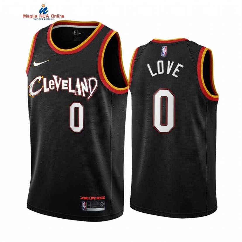 Maglia NBA Nike Cleveland Cavaliers #0 Kevin Love Nero Città 2020 Acquista