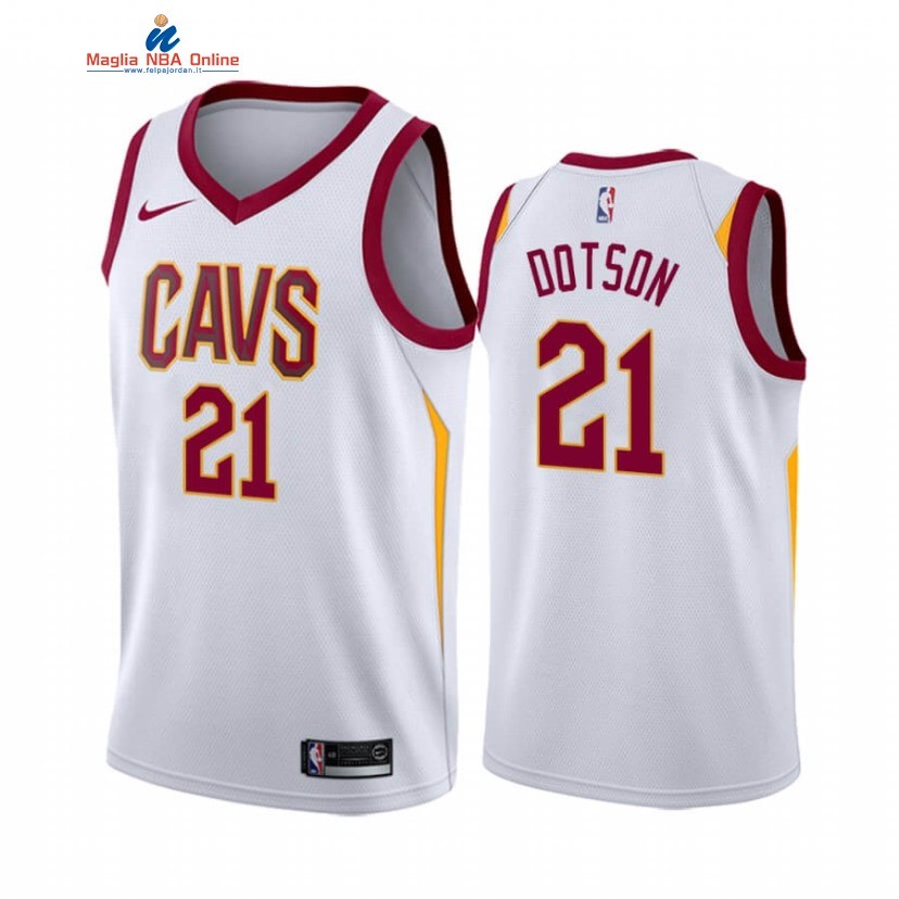 Maglia NBA Nike Cleveland Cavaliers #21 Damyean Dotson Bianco Association 2020-21 Acquista