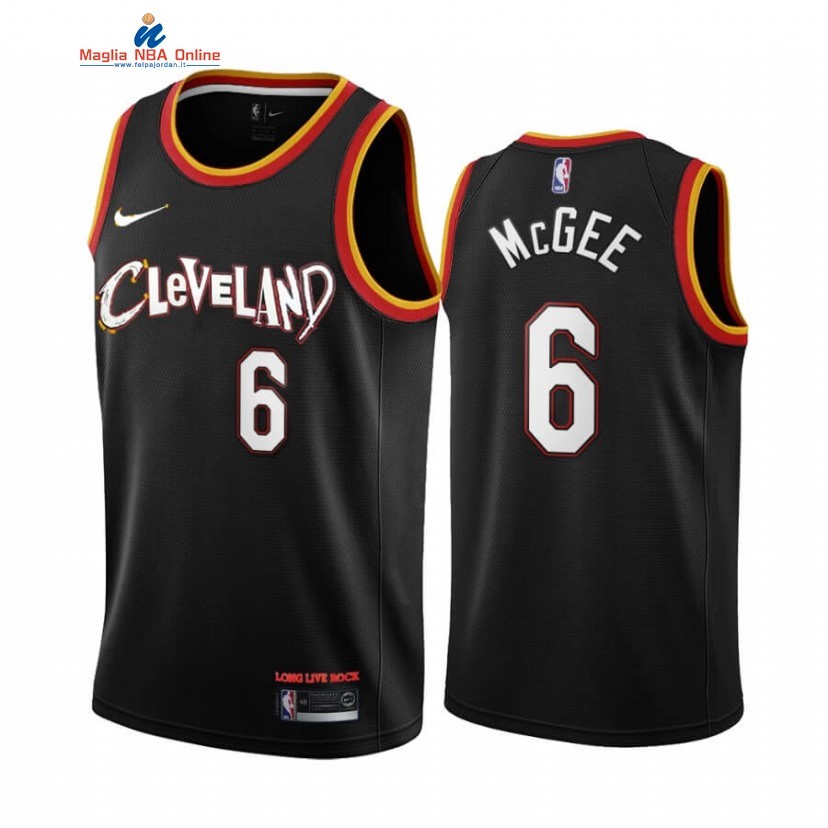 Maglia NBA Nike Cleveland Cavaliers #6 JaVale McGee Nero Città 2020-21 Acquista
