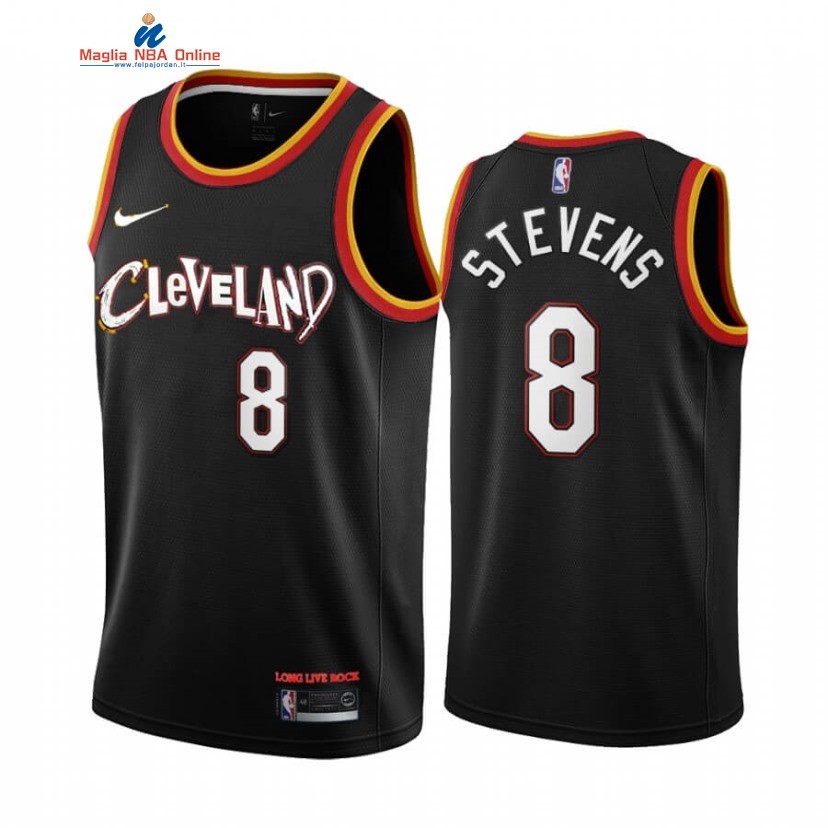 Maglia NBA Nike Cleveland Cavaliers #8 Lamar Stevens Nero Città 2020-21 Acquista