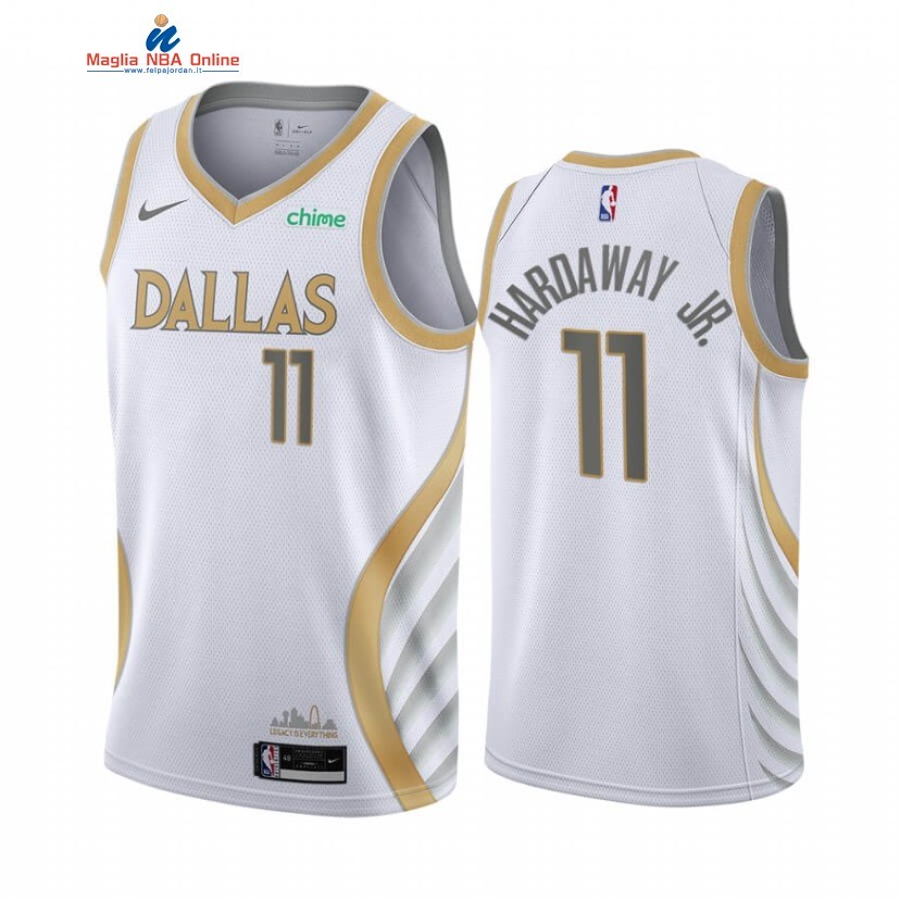 Maglia NBA Nike Dallas Mavericks #11 Tim Hardaway Jr. Bianco Città 2020-21 Acquista