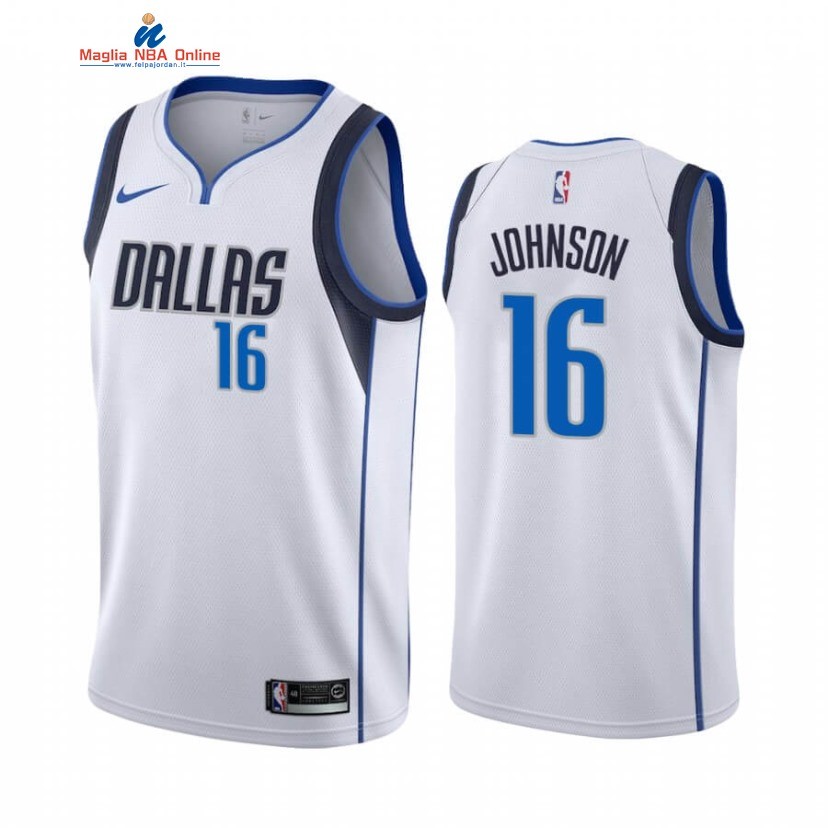 Maglia NBA Nike Dallas Mavericks #16 James Johnson Bianco Association 2020-21 Acquista