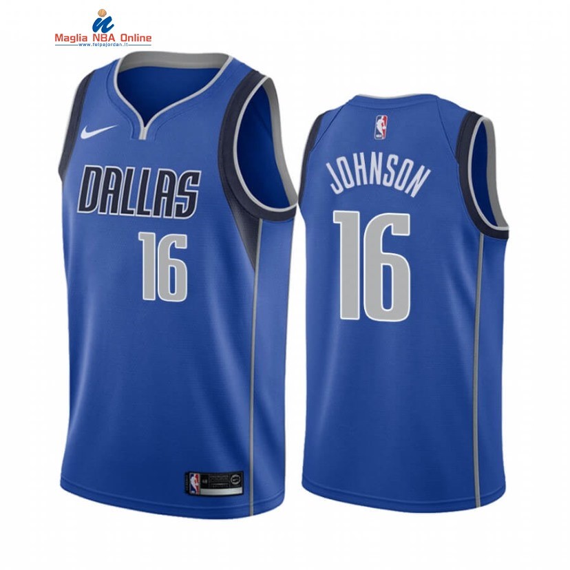 Maglia NBA Nike Dallas Mavericks #16 James Johnson Blu Icon 2020-21 Acquista