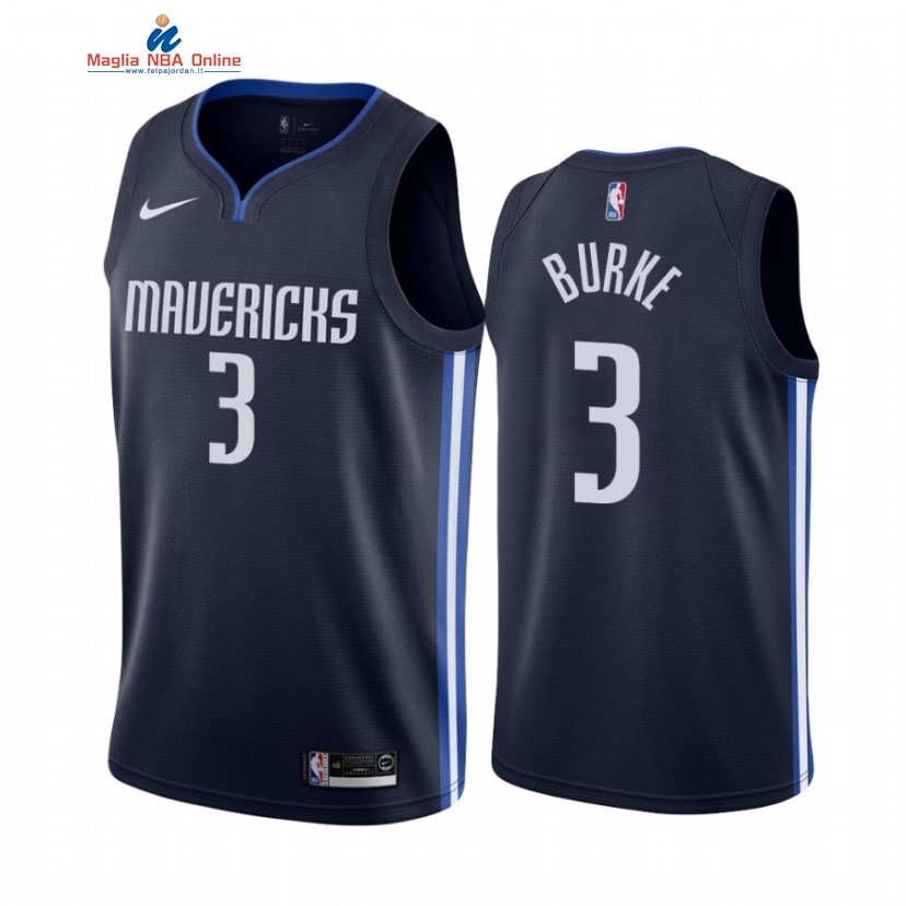Maglia NBA Nike Dallas Mavericks #3 Trey Burke Marino Statement 2020 Acquista