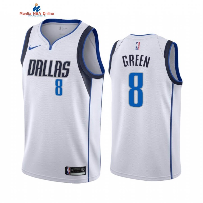 Maglia NBA Nike Dallas Mavericks #8 Josh Green Bianco Association 2020-21 Acquista