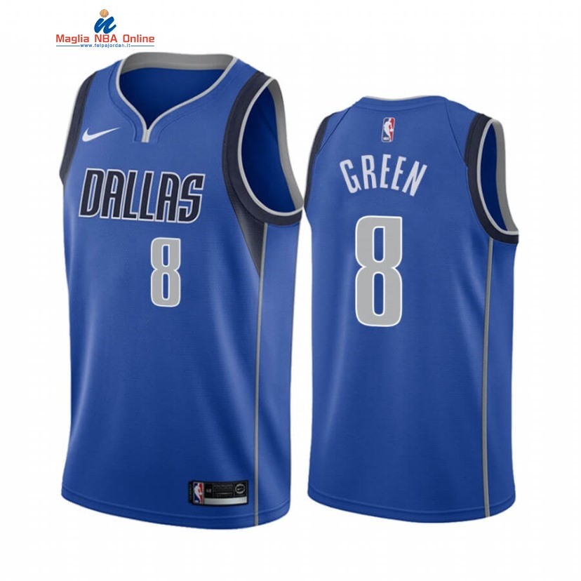 Maglia NBA Nike Dallas Mavericks #8 Josh Green Blu Icon 2020-21 Acquista
