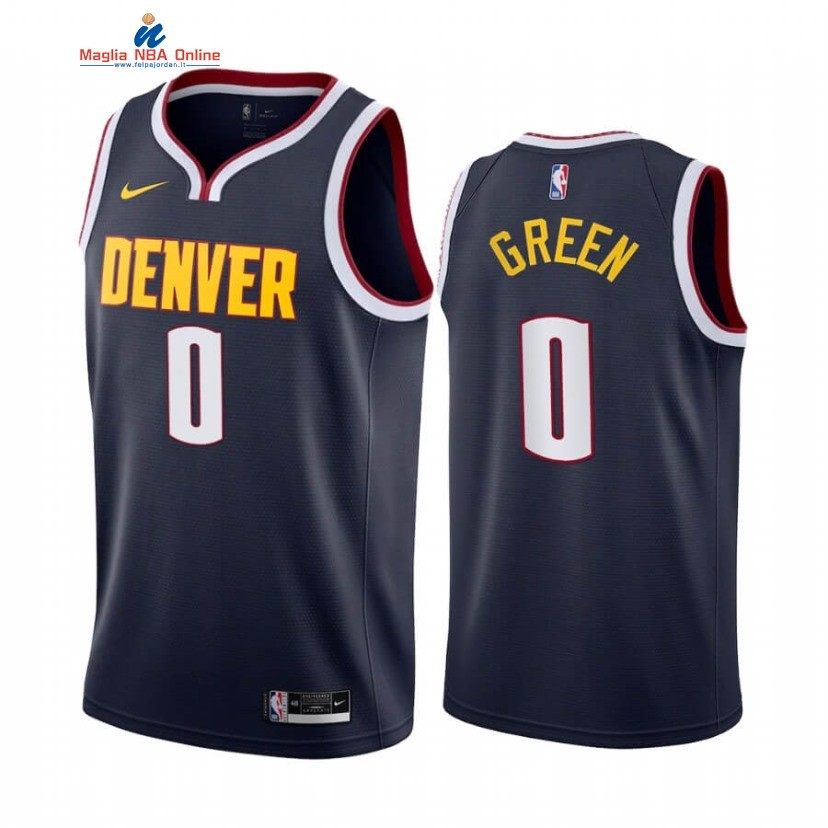 Maglia NBA Nike Denver Nuggets #0 JaMychal Green Marino Icon 2020 Acquista